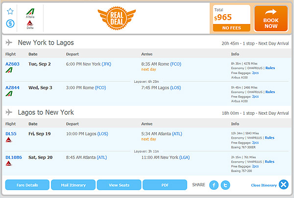 Lagos Flight Deals